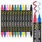 12 Colors Dual Tip Acrylic Paint Pens Markers, Acrylic Paint Pens for Wood, Canvas, Stone, Rock Painting, Glass, Ceramic Surfaces, DIY Crafts Making (12 DUAL TIP PAINT PENS)